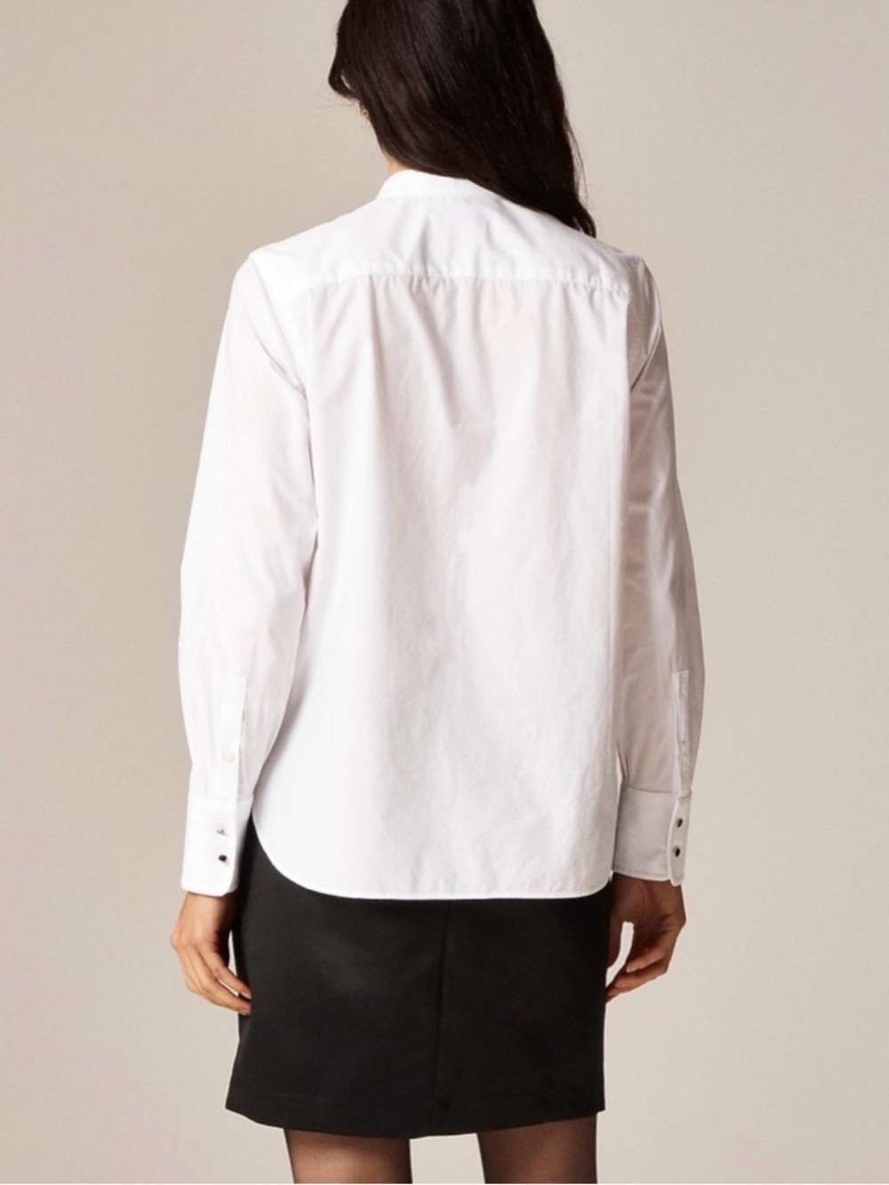 NWT J. Crew Jules Tuxedo Shirt Cotton Poplin White - Picture 6 of 6